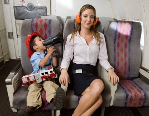 Little Boy Trying to Annoy Female Passenger